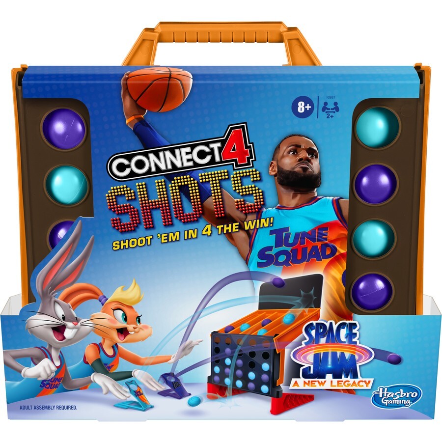 Connect 4 Shots: Space Jam A New Legacy Edition Game for 2 or More Players,  for Kids Ages 8 and Up - Hasbro Games