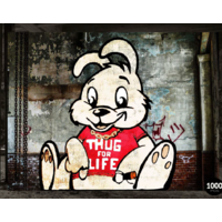 BANKSY JIGSAW PUZZLE - THUG FOR LIFE BUNNY (1000PC)
