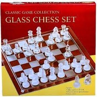 GLASS 14" CHESS SET (HANSEN CGC)