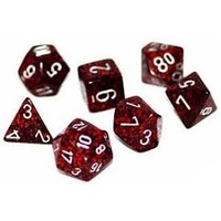 7 DIE SET SPECKLED POLYHEDRAL SILVER VOL