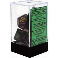 7 DIE SET GEMINI POLY GRN/PURPLE/GOLD