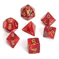 SCARAB POLY SCARLET/GOLD 7 DIE SET