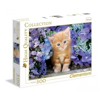 GINGER CAT IN FLOWERS 500pc (HQ COLL)