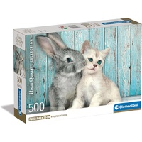 CAT & BUNNY 500pc COMPACT (HQC)