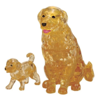 3D GOLDEN RETREIVER WITH PUPPY CRYSTAL PUZZLE (6/48)