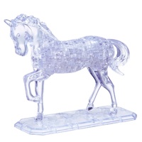3D CLEAR HORSE CRYSTAL PUZZLE (6/24)