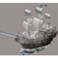 3D CLEAR PIRATE SHIP CRYSTAL PUZZ (6/24)