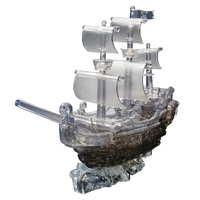 3D BLACK PIRATE SHIP CRYSTAL PUZZ (6/24)