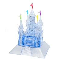 3D GRAND CASTLE DARK BLUE CRYSTAL PUZZLE