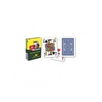 98 PLASTIC COATED POKER DECK BLUE