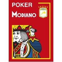 POKER 100% PLASTIC 4 INDEX JUMBO (RED)