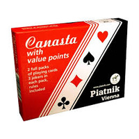 CANASTA CARDS, WITH VALUE POINTS D/D (6)