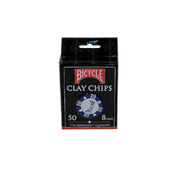 BICYCLE 50 POKER CHIPS 8GM CLAY