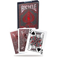 BICYCLE POKER CRIMSON METAL