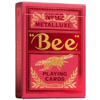 BEE METALLUXE PLAYING CARDS RED