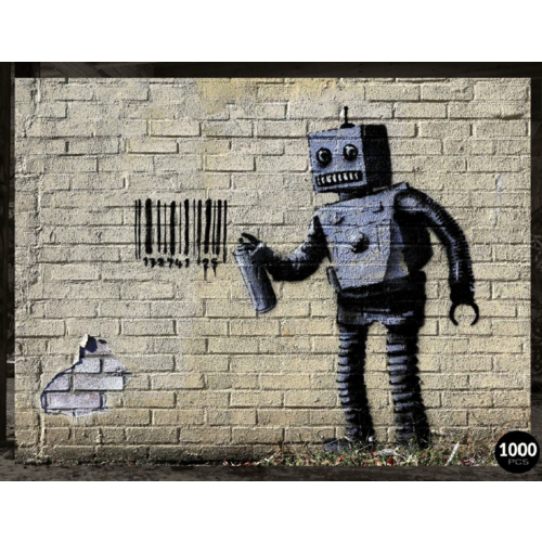 BANKSY JIGSAW PUZZLE - TAGGING ROBOT (1000PC)