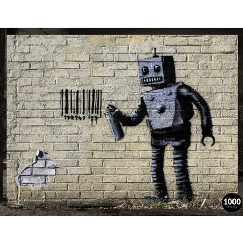 BANKSY JIGSAW PUZZLE - TAGGING ROBOT (1000PC)