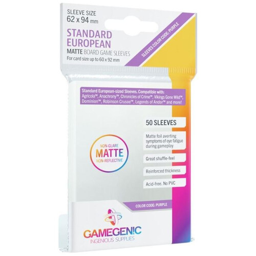 MATTE SLEEVES: STANDARD EUROPEAN (16)