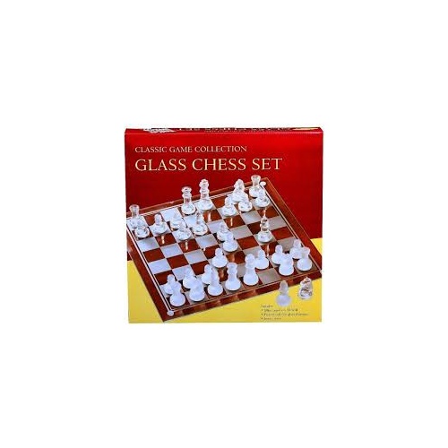 GLASS 14" CHESS SET (HANSEN CGC)