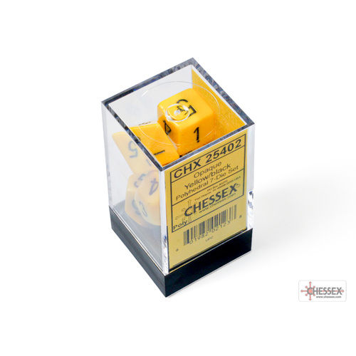 7 DIE SET: OPAQUE YELLOW/BLACK