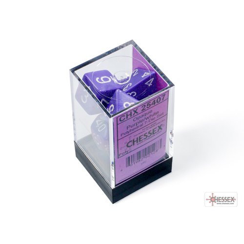 7 DIE SET: OPAQUE PURPLE/WHITE