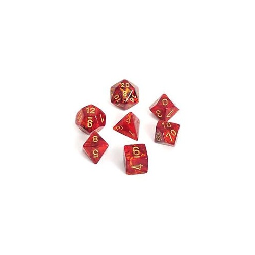 SCARAB POLY SCARLET/GOLD 7 DIE SET