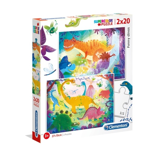 FUNNY DINOSAUR 2X20PC 3+