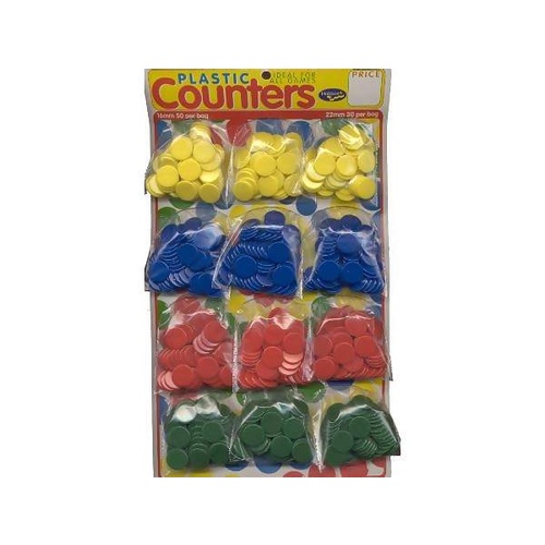 PLASTIC COUNTERS 16mm  (sheet)