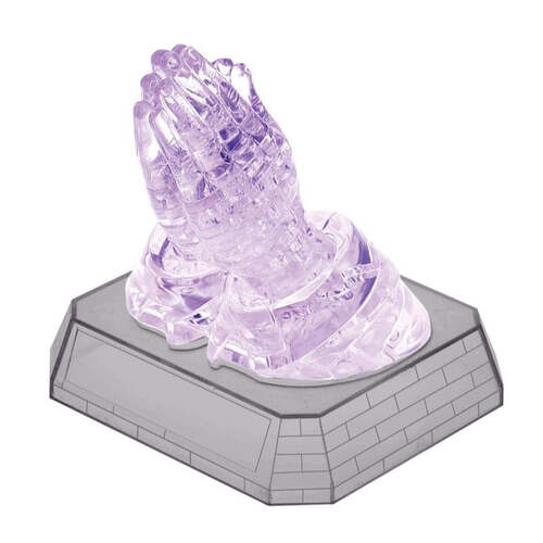 3D CLEAR PRAYING HANDS CRYSTAL PUZZLE