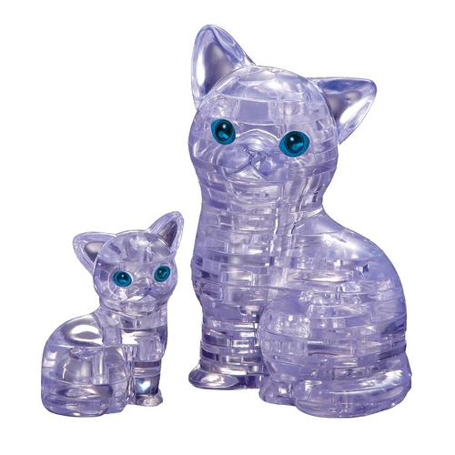 3D CLEAR CAT CRYSTAL PUZZLE (6/48)