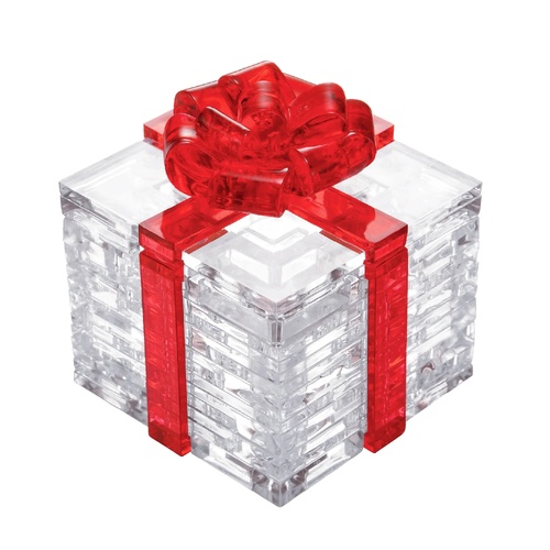 3D RED RIBBON GIFT CRYSTAL PUZZLE (6/48)