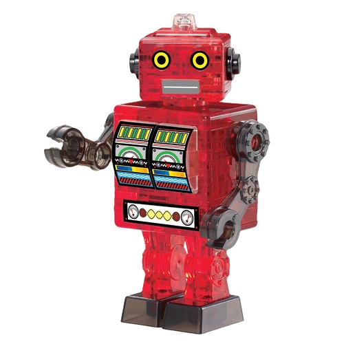 3D RED TIN ROBOT CRYSTAL PUZZLE (6/48)
