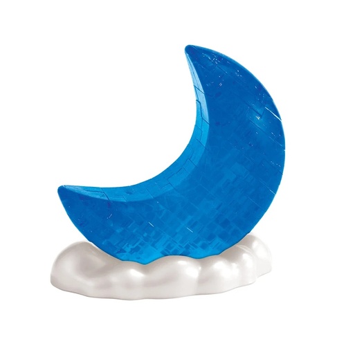 3D BLUE GLOW MOON CRYSTAL PUZZLE