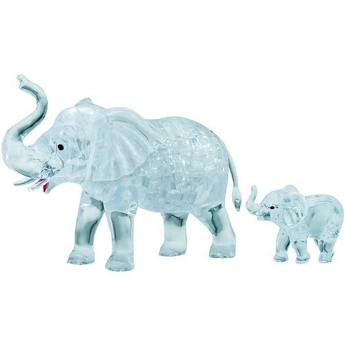 2x ELEPHANTS CRYSTAL PUZZLE (6/48)