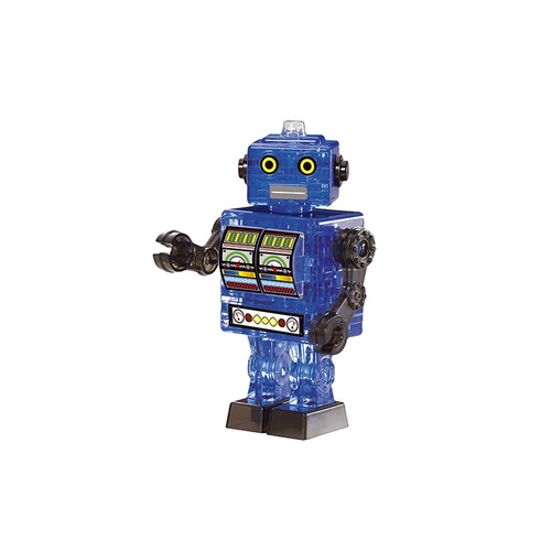 3D BLUE TIN ROBOT CRYSTAL PUZZLE