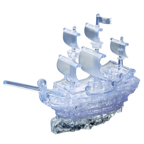 3D CLEAR PIRATE SHIP CRYSTAL PUZZ (6/24)