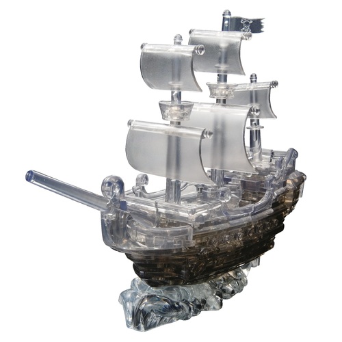 3D BLACK PIRATE SHIP CRYSTAL PUZZ (6/24)