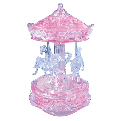 3D PINK CAROUSEL CRYSTAL PUZZLE (6/24)