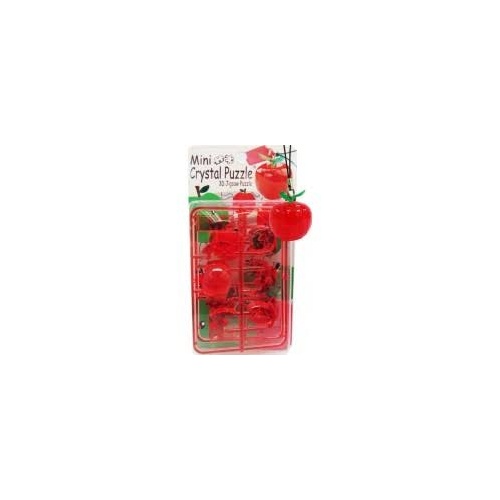 3D MINI RED APPLE CRYSTAL PUZZLE