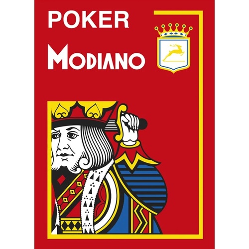 POKER 100% PLASTIC 4 INDEX JUMBO (RED)