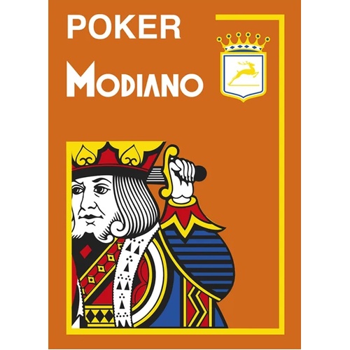 POKER 100% PLASTIC 4 INDEX JUMBO (ORANGE)