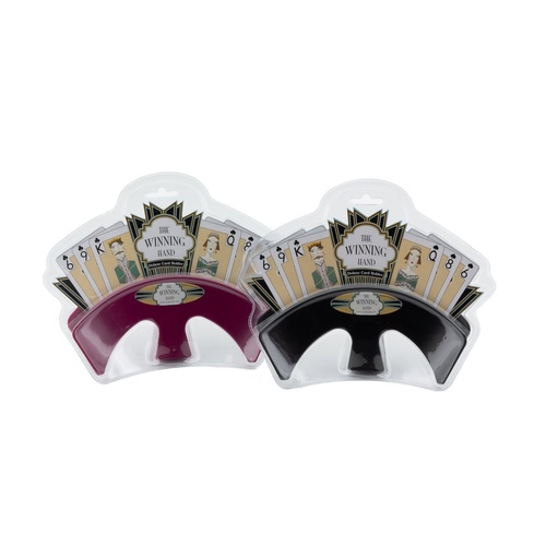 CARD HOLDER - WINNING HAND (BLACK/BURGUNDY)