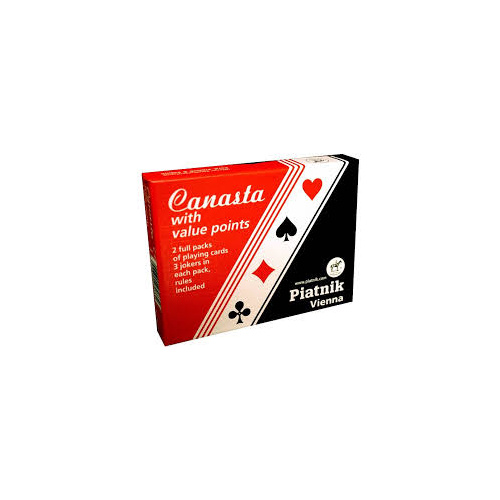 CANASTA CARDS, WITH VALUE POINTS D/D (6)