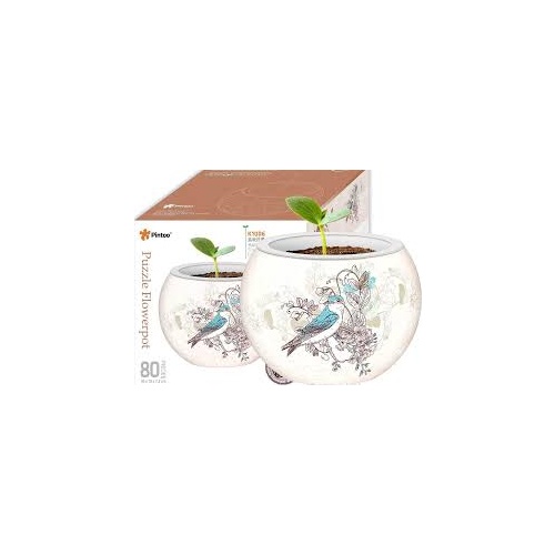 PUZZLE FLOWERPOT: SINGING BIRDS & FLOWER