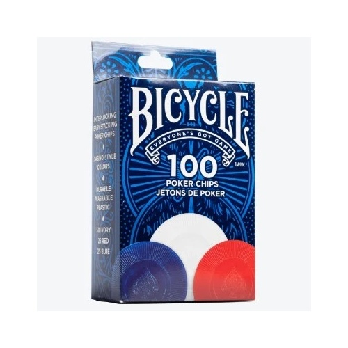 BICYCLE POKER CHIPS 100 2gm PLASTIC
