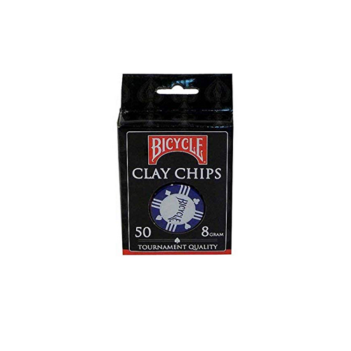BICYCLE 50 POKER CHIPS 8GM CLAY