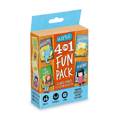 HOYLES KIDS CARD GAMES 4 IN 1 FUN PACK