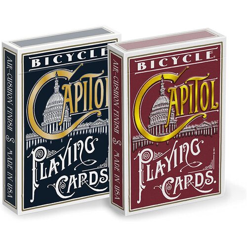 BICYCLE POKER CAPITOL RED/BLACK