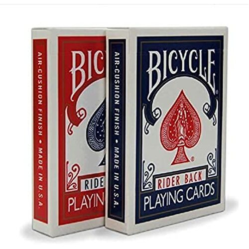 BICYCLE POKER RIDER RED/BLUE/BLACK (disp 12)