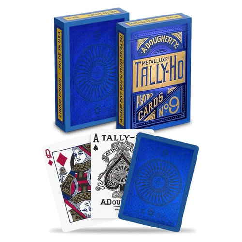 TALLY HO METALLUXE P/CARDS BLUE